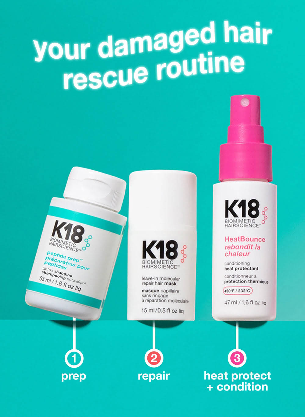 Alternative view of Damaged Hair Rescue Set