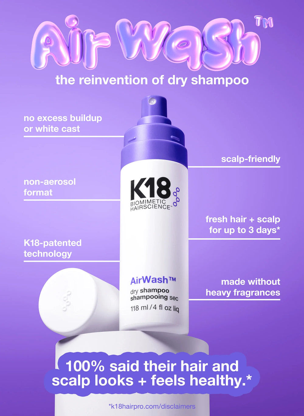 Alternative view of AirWash™ dry shampoo 4oz