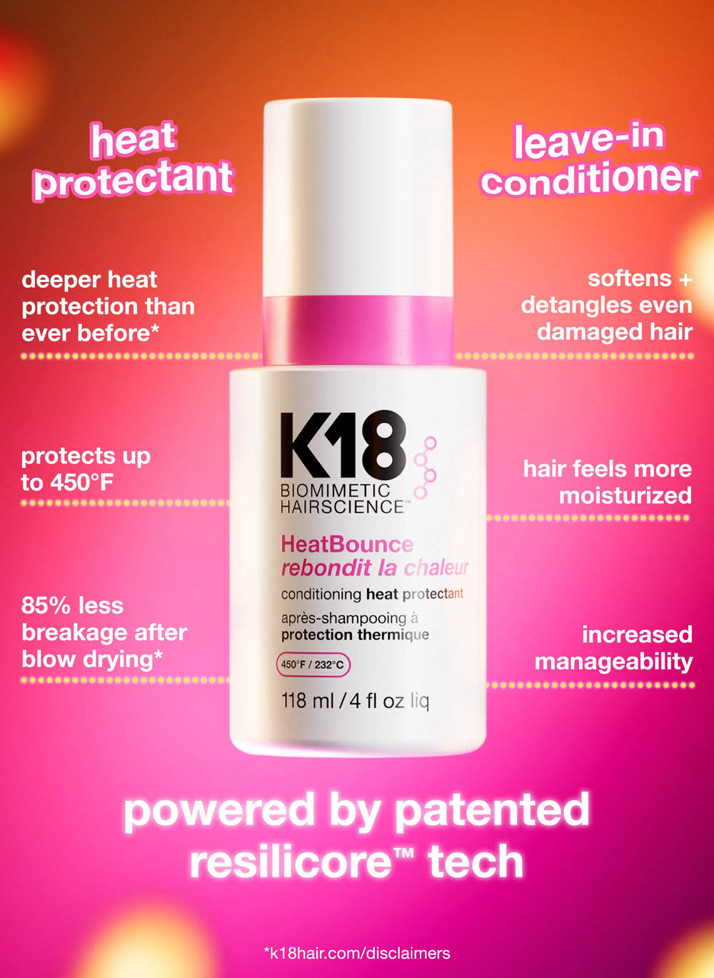 Alternative view of HeatBounce conditioning heat protectant 4oz
