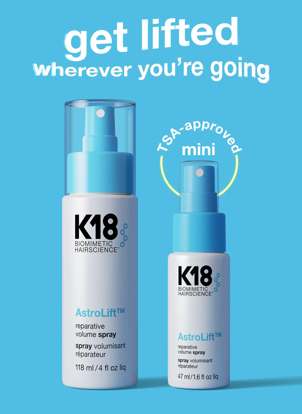 Alternative view of AstroLift™ reparative volume spray 1.6oz