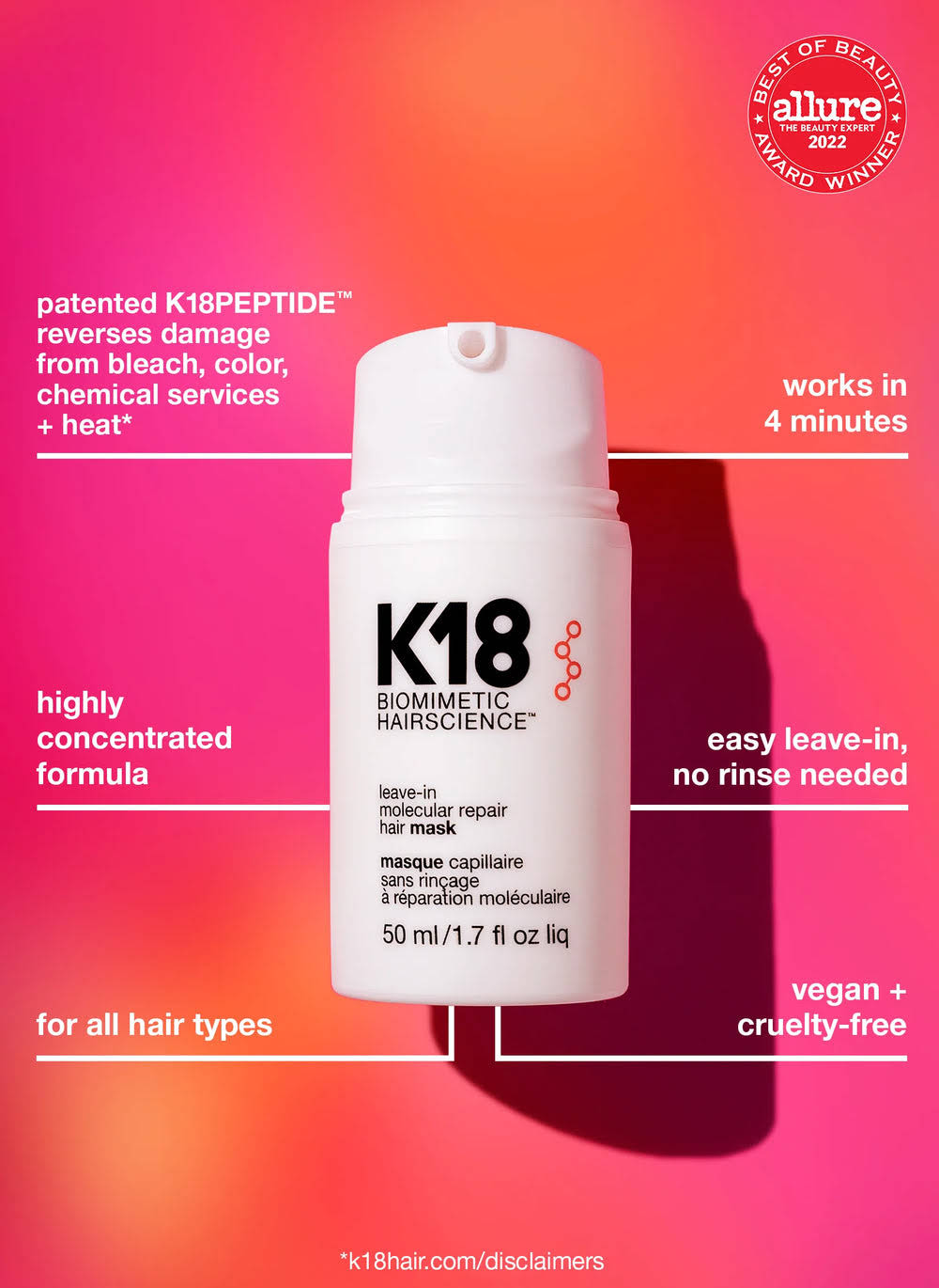Alternative view of Full-Size Leave-In Molecular Repair Hair Mask 50mL